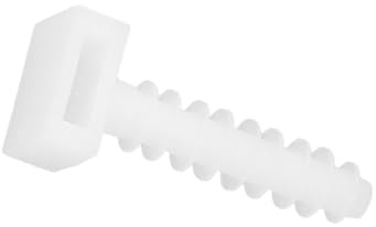 Taco - taco de fijación brida de nylon 8 mm, bolsa de 100 unidades, ideal para montaje en superficies diversas, resistente y duradero.