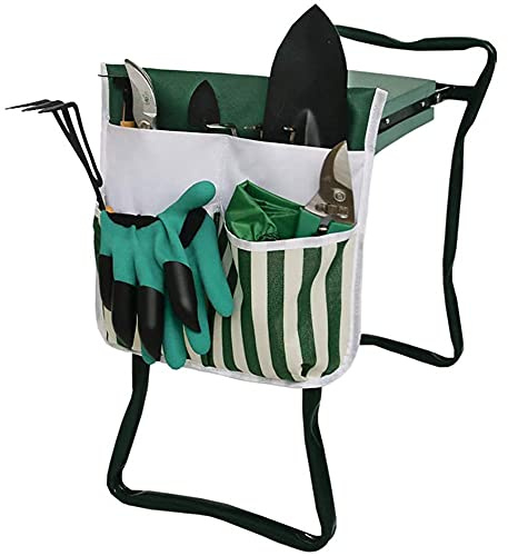 KFGISD, Klappbarer Garten-Kniestuhl, Gartenhocker-Werkzeugtasche, tragbare Aufbewahrungssitztasche, geeignet for Arbeiten im Freien und Gartenarbeit,Garten-Kniestuhl