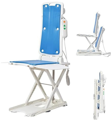 ZYGPH Fauteuil releveur de Bain électrique, étanche IP68, pour Baignoire, Dispositif d'aide au Levage pour Personnes âgées et handicapées, supporte jusqu'à 136 kg, ventouses étanches