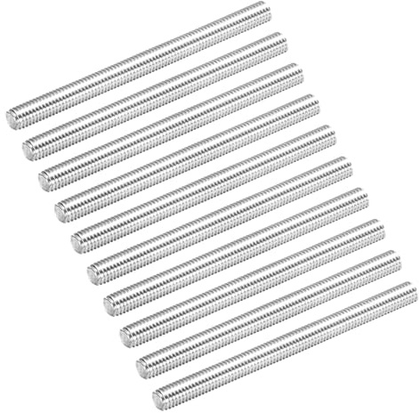 QUARKZMAN 20 Stück Gewindestange M5 x 60mm Vollgewindestangen 0.8mm Gewindesteigung 304 Edelstahl Gewindestifte Rechtsgewinde Gewindestab Stiftschrauben für Möbel Maschinenmontage