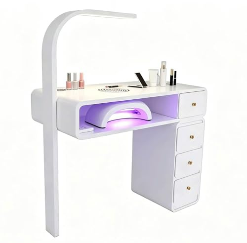 AWJJVXY Tavolo da manicure professionale, tavolo per manicure, armadietti, aspiratore per la casa, postazione di lavoro per salone di bellezza-31in/80cm*17in/45cm*30in/78cm