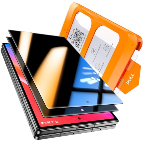 TOCOL Privat Skärmskydd för Samsung Galaxy Z Fold 8 Wide | Enkel Installation, 25° Integritetsskydd, Dataskydd, Härdat Glas 9H+, Militärklassat 8 fots Skydd, Reptålig, 2 Stycken
