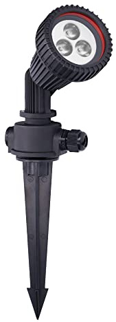 FORLIGHT Tidian Foco Proyector Exterior para Jardín con IP65. Proyector con Pincho para Césped. Para Bombilla GU10. Color Negro
