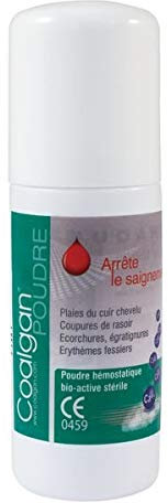 Coalgan Kit STOP Saignement - 1 Boite de 12 Adhésifs + 1 boite de 5 méches srérile + 1 Poudre 8g
