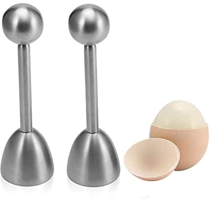 Mayata 2PCS Metal Stainless Steel Egg Scissors Egg Topper Cutter Straight Shell Opener Boiled Raw Egg Open Creative Kitchen Accessories Tools