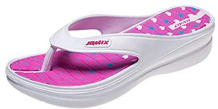JOMIX Ciabatte Infradito Donna Estive Infradito Donna Mare Ciabatte Donna Estive Infradito Zeppa Casa Piscina SD2220 (C Bianco, 38)