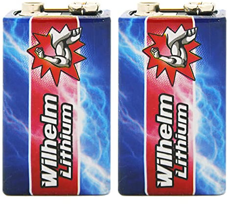 Wilhelm Universal Batterien AA Mignon AAA Mikro 9V Block (9V Lithium, 2)