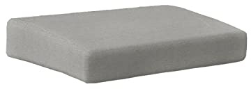 chilly pilley Gartenkissen für Polyrattan Möbel Gartenstuhlauflagen Hochlehner Sitzpolster Sitzkissen Gartenstuhl Waschbar Abnehmbar mit Reißverschluss (Sitz 60x60x15 Silber)