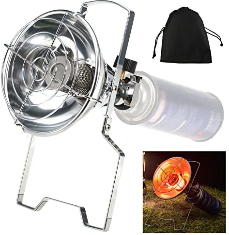 Camping Heater, Portable Gas Heater for Tents, Outdoor Warmer Heating Gas Stove with Adjustable Stand and Storage Bag for Winter Fishing Backpacking Picnic Hiking Traveling