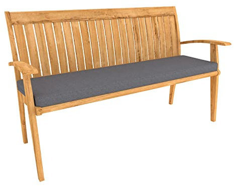 POKAR Bankauflage Bankkissen mit Abnehmbarem Bezug Sitzkissen für Bank Sitzbank Sitzpolster Bankpolster Stuhlkissen Gartenbank (180 x 40 x 5, Anthrazit)