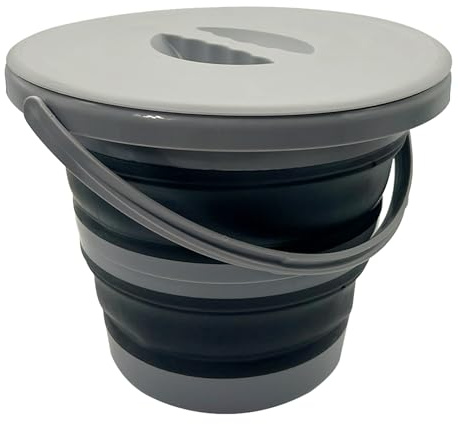 Nordrok 75092 Faltbarer Eimer mit Deckel, 5 l