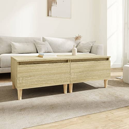 ZEYUAN Beistelltische 2 STK Sofatablett, Sofatisch, Side Table, Laptoptisch Für Couch, Konsolentisch, Mini Tisch, Kaffeetisch, Beistell Tisch, Sonoma-Eiche 50x46x35 cm Holzwerkstoff