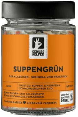 Bremer Gewürzhandel Suppengrün Gewürzmischung, grob, feine Würze für Suppen und eingemachtes Gemüse, 45g im Glas