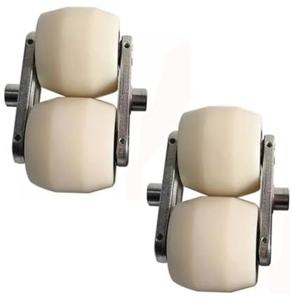 2× Roue de chariot élévateur à fourche Roue pour transpalette Rouleau pour Palette nylon chariot élévateur manuel Rouleau double charge Roue convexe avec roulements à billes lourdement chargée 800kg