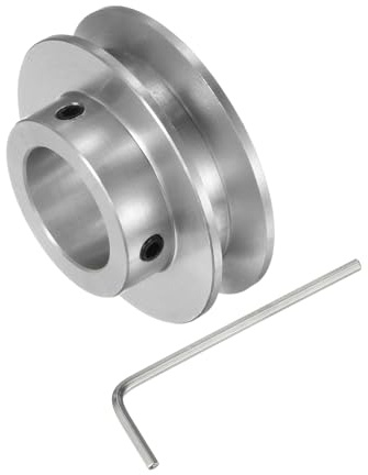 Kozelo Keilriemenscheibe 17mm Bohrung x 40mm Außendurchmesser | V-Rillen-Antriebsscheibe, Aluminiumlegierung, Für 6mm PU-Rundriemen, Für viele vorhandene Antriebskonstruktionen