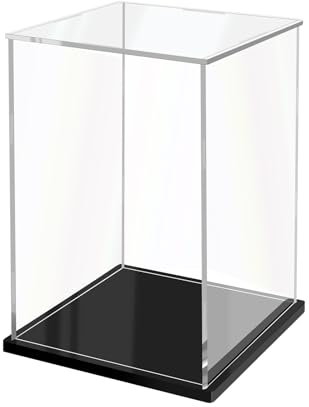 JUJOMAT Schaukasten Acryl Staubdichte Ausstellungsvitrine Klare Vitrine Display Box Selbstmontierbare Acryl Vitrine für Action Figuren Sammlerstücke Modellautos 15*15*25cm