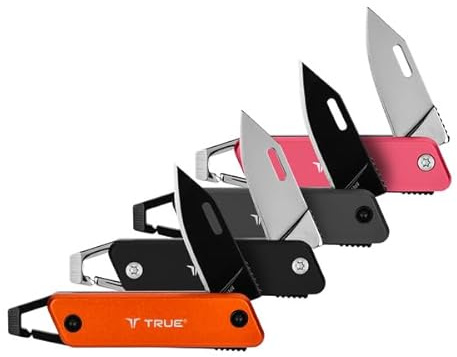 True Utility Modern Knife - Kompaktes Messer - Outdoor Taschenmesser, Klappmesser - Ohne Geschenkbox, Orange
