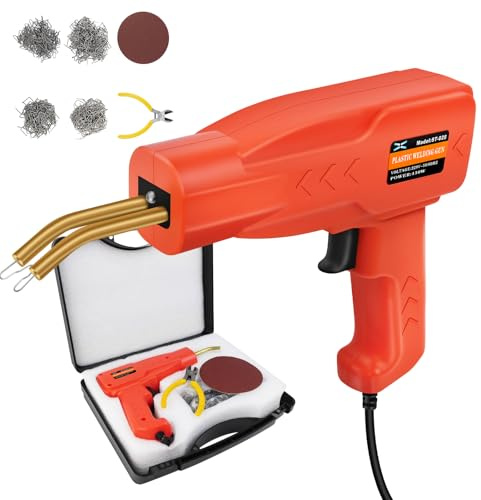 Kunststoff Schweißgerät 150W Kunststoff Reparaturset, Plastik Schweißgerät Kunststoff Schweißen 800PCS Schweißnagel& Led-Licht für Reparatur Auto Stoßstangen