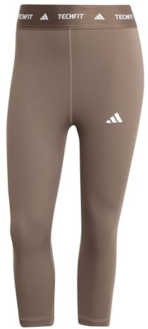 adidas Kvinnor TECHFIT Capri Leggings, Earth Strata, M