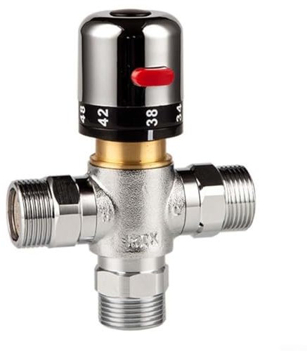 Valvola miscelatrice termostatica in ottone, per configurazioni con o senza circolazione dell'acqua calda (HWC), per circuiti di riscaldamento a pavimento o applicazioni regolari del rubinetto (DN20)