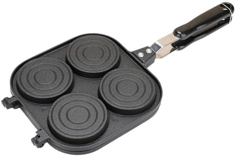 Baoblaze Egg Frying Pan, 4 Cups Nonstick Double Sided Pancake Pan with Cartoon Animal Pattern, Egg Cooker Omelet Pan