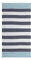 H HANSEL HOME Fouta Toalla Playa Grande 100x200cm - Pareo Toalla Playa de Algodón Suave y Ligero - Estilo Rayas - Multiusos y Secado Rápido - Negro/Azul