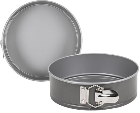Pluto Packaging Springform Round 9” (22cm) Non-Stick Cake Pan Tin | For Pies & Cakes
