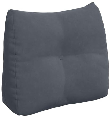 vidaXL Rückenkissen Dunkelgrau 60 x 24 x 50 cm Samt