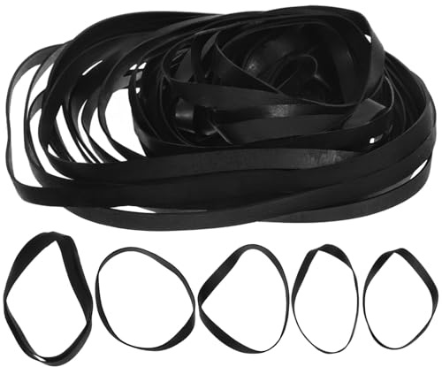ASAKKURA 50pcs 4mm Flat Rubber Cassette Player Belts Mixed Length 40-135mm for Recorder Drive Tape Deck Maintenance and Dvd Drive Repair Accessories