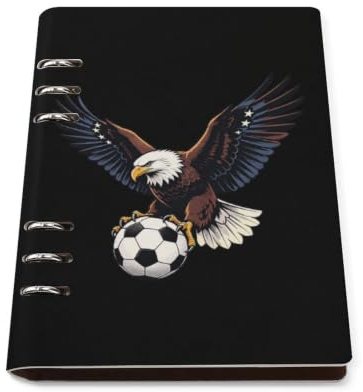 U.S.A. Eagle1 Soccer Ball A5 nachfüllbares Notizbuch Tagebuch