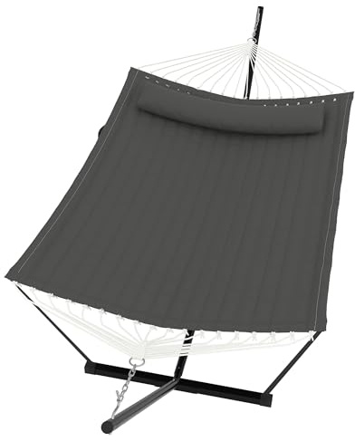 NELLCREEK Hamac Double avec Support autoportant, 365x132x110cm