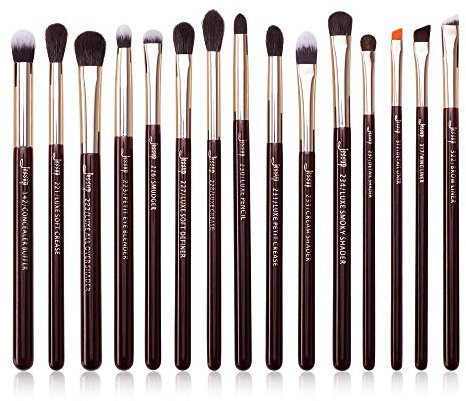 Jessup Augen Makeup Pinselset Professionelles Augenpinsel Set Schminkpinsel Kosmetikpinsel Lidschatten Eyeshadow Brush Blender Puder Synthetische Haare 15 Stück T284