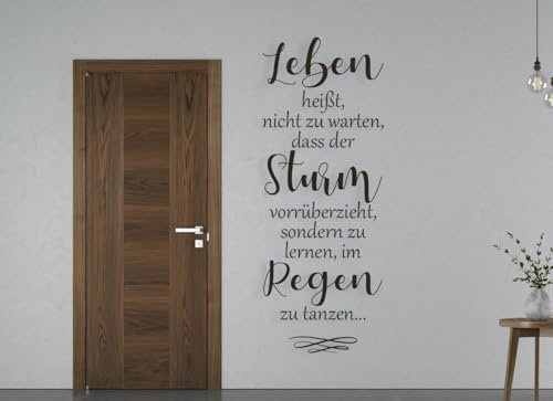 tjapalo® a46 wandtattoo zitate und sprüche Wandsticker Wohnzimmer spruch wandtattoo leben heisst nicht zu warten Sprüche Wandtattoo Wohnzimmer Wandtattoo Flur, Farbe: flieder, Größe: H58xB22cm