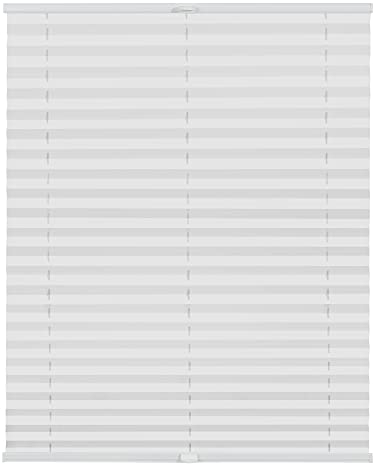Lichtblick Plissee Klemmfix nach Maß, ohne Bohren, verspannt, lichtdurchlässig, Blickdicht, Made in Germany - Weiß 35 cm x 130 cm (B x L)