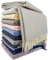 STTS International Kaschmir Decke Wolldecke Wohndecke 100% Merinowolle - Kaschmir - Mix 140 x 200 cm sehr weiches Plaid Kuscheldecke Faro (Beige-Grau)