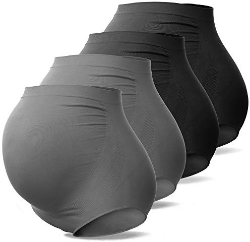 SUNNYBUY Ropa interior premamá de cintura alta, sin costuras, suave, cubre la barriga, para mujer, XXL