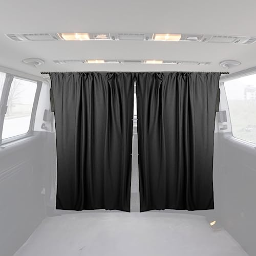Maß Gardinen Fahrerhaus Abtrennung Camping Sonnenschutz Schwarz 200x180