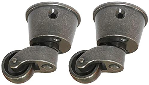 Top-Vigor Möbelrollen aus massivem Messing, 2 Stück mit Dämpferrollen und stummen Kupferrad