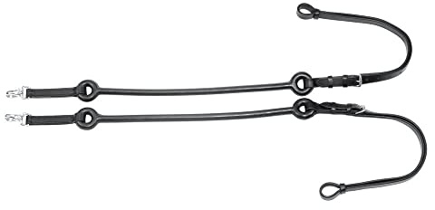 Umbria Equitazione Elastische Führstrick aus Leder, Braun