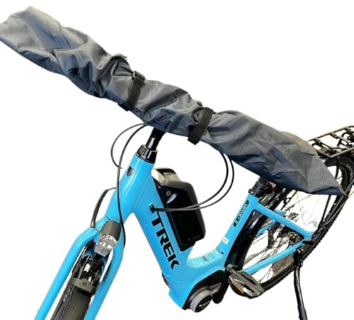 BiKase Durable E-Bike Handlebar Cover - Universal Fit Ripstop Nylon Protection for Controls & Bars, Waterproof Zip-Up Design