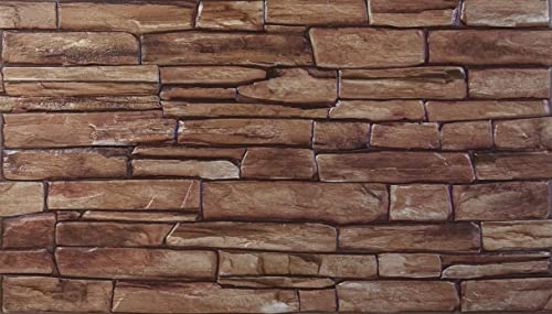 PVC Plastic Wall Panels 3D Decorative Tiles Cladding - Karelian Slate (Pack 8 pcs/3.92 sqm)