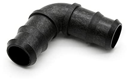 DOJA Barcelona | Tropfverbinder | 100 Stück | Polypropylen | 16mm | Schlauchverbinder Winkel | L schlauchverbinder | Schlauchverbinder winkel | Schlauchadapter 90 grad | Fur Bewässerungsschlauch