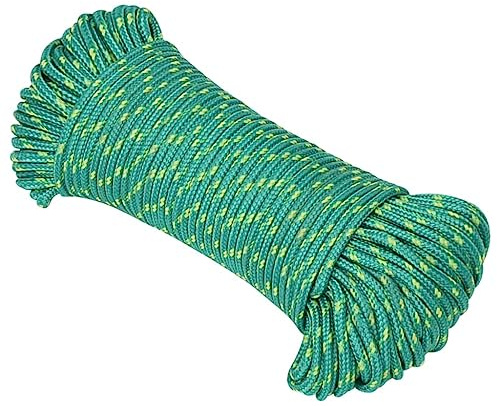 vidaXL Bootsseil Ankerleine Festmacher Tauwerk PP Leine Seil Tau Polypropylenseil Geflochten Flechtleine Grün 5mm 25m Polypropylen