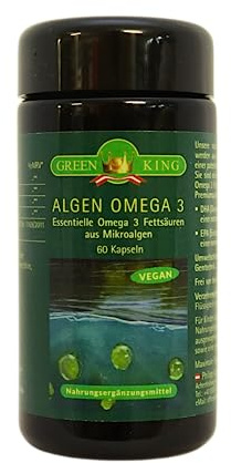 Greenking Algen Omega 2 Omega 3 Fettsäuren aus Mikroalgen | Essentielle Fettsäuren
