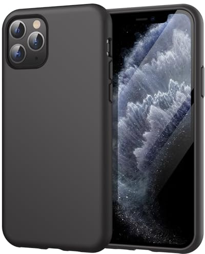 JETech Silikon Hülle für iPhone 11 Pro Max 6,5 Zoll, Ganzkörper Handyhülle mit Seidig-Weicher Berühren, Stoßfest Schutzhülle mit Mikrofaser-Futter (Grau)