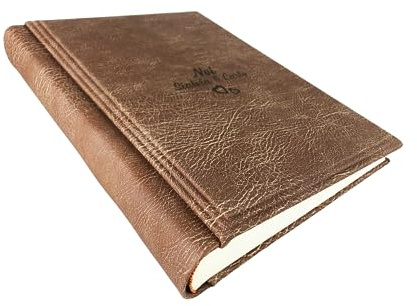Fotoalbum - Elios Vintage - handgefertigte Herstellung aus Kunstleder, personalisierbar mit Gravur. Ideal für Hochzeiten, Jubiläen und alle Veranstaltungen (Kastanie)