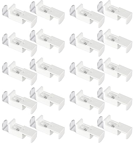 16 Stück Klemmträger Befestigung, Klemmträger Plissee, Klemmträger Klemmhalter Befestigungs für Gespannt Plissee Metall Plissee Klemmhalterung Zubehör Set, Duo Doppelrollo und Plissee Klemmträger Set