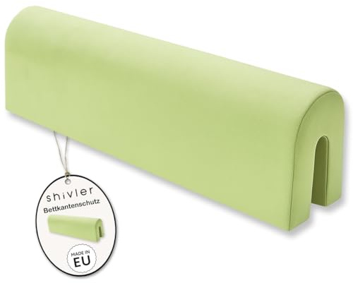 shivler Bettkantenschutz für Kinderbetten Kissen für bettumrandung Rausfallschutz Abdeckung Kantenschutz für Babybett (Grün, 80cm)