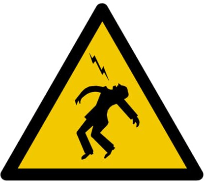 W150 - Gefahr Hochspannung - Warnschild - Maße wählbar - Norm ISO 7010