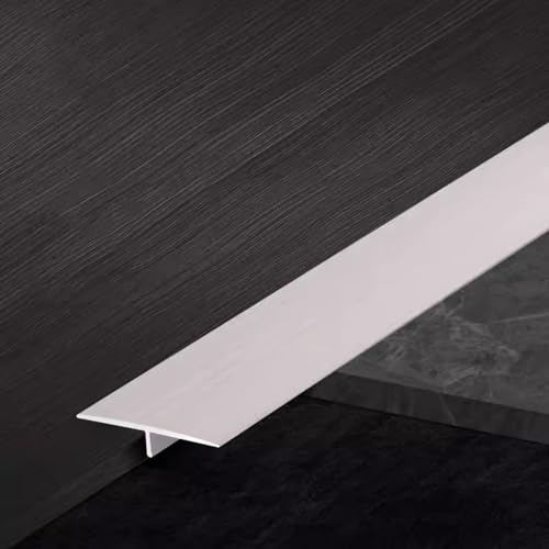 GTPBAO Übergangsprofil Abdeckleisten Weißer Ahornfarbener Bodenkanten-Zierstreifen – T-förmige Übergangsschwelle Aus Aluminiumlegierung for Teppich und Boden/Boden und Tür (Size : 140cm/55.1 inch)